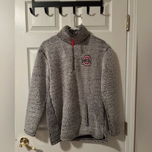 Ohio State Gray Sherpa Pullover